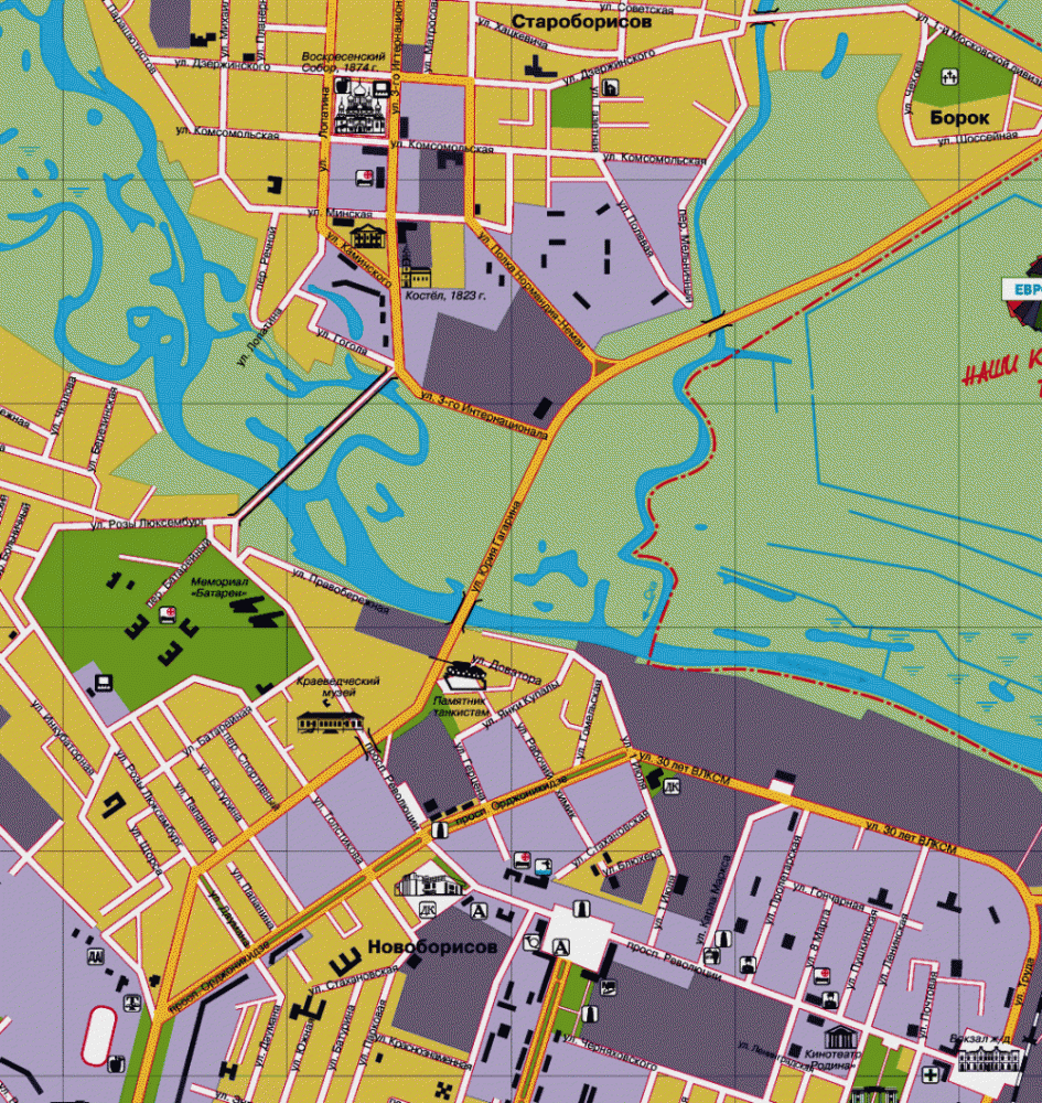 Карта г борисова минской области