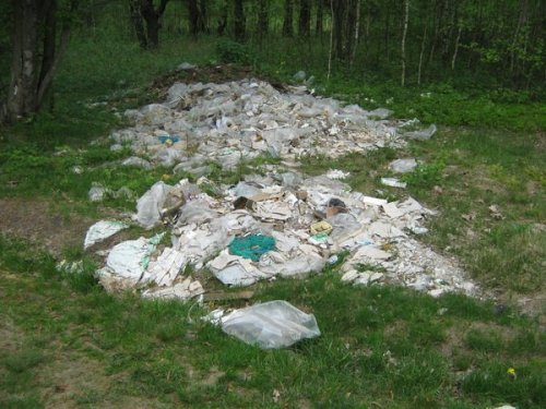 В лесопарке около санатория "Шинник" - свалка картофеля и стекловаты (фоторепортаж)