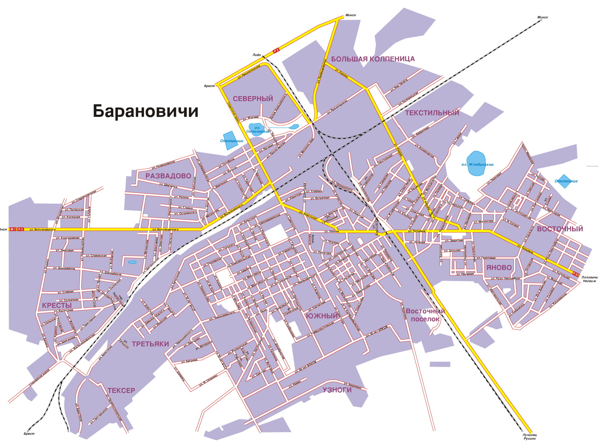 Карта Барановичи