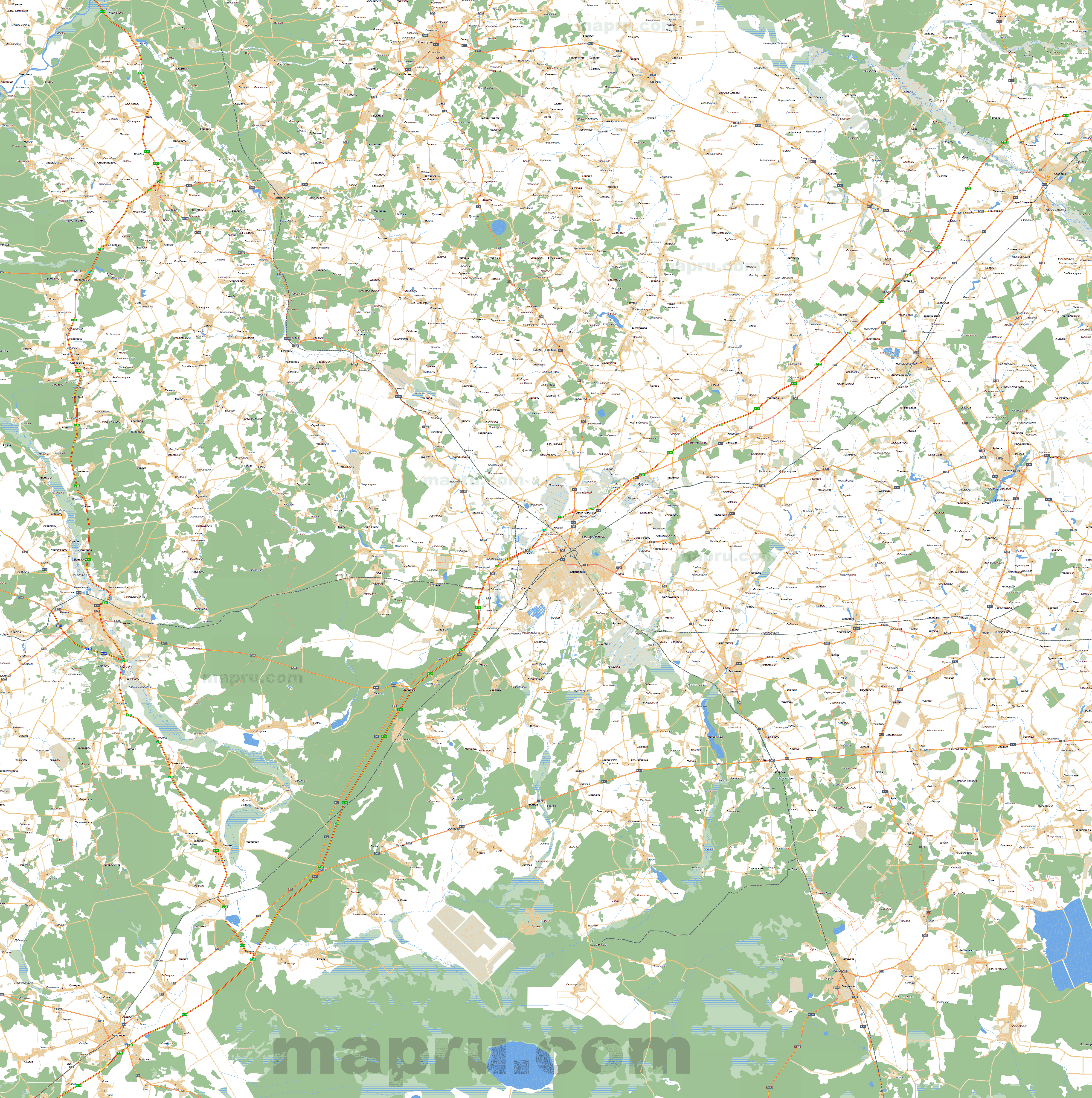 Карта Барановичского района