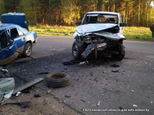 В Мозырском районе водитель Mercedes погиб при лобовом столкновении