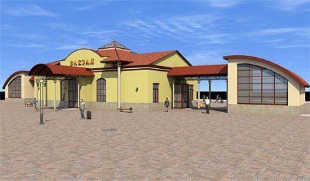 Железнодорожный вокзал в Горках. Фото проекта.