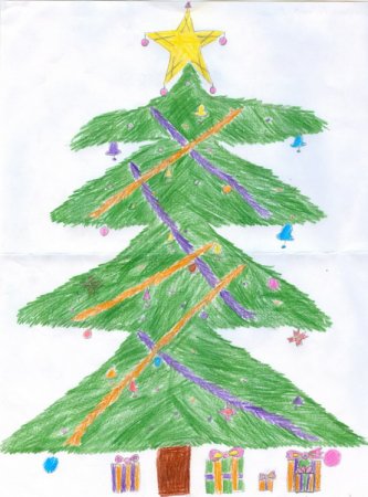 Дети рисуют для Деда Мороза