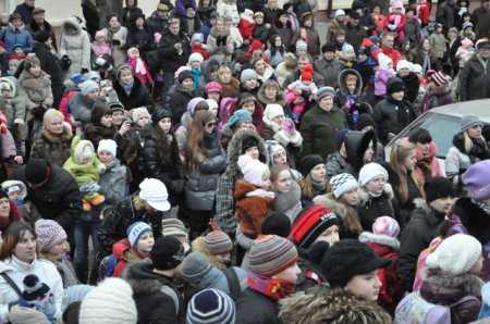 По Слониму прошли маршем Деды Морозы