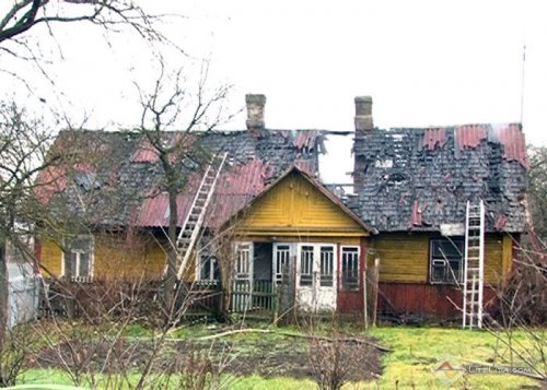 Пожар в доме на проспекте Победы (фото)