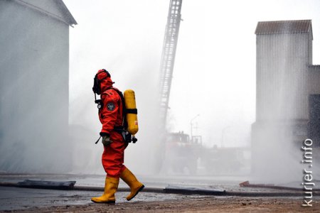 Спасатели провели анти-аммиачные учения на Слуцком КХП