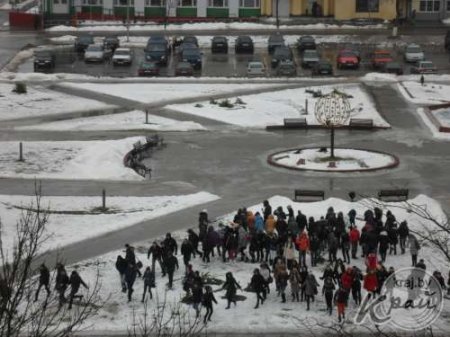 В Вилейке 2 марта прошел флешмоб ко Дню милиции(ФОТО)