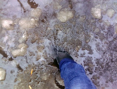 В Бобруйске с талой водой во дворах коммунальщики будут разбираться летом