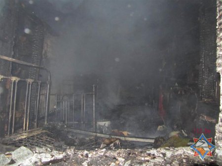 В Гудах хозяйка выжигала траву и подожгла дом (фото)