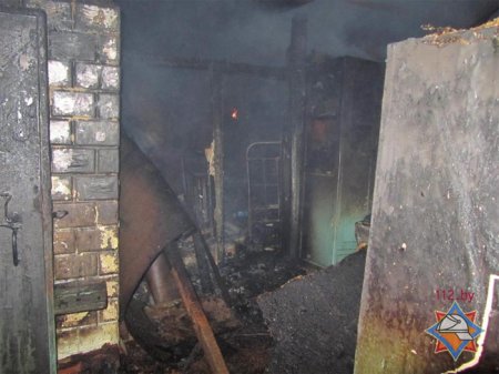 В Гудах хозяйка выжигала траву и подожгла дом (фото)