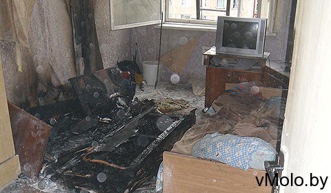 В Молодечно горела комната общежития. Хозяин в реанимации