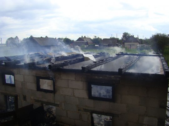 Горел сарай в Партизановке