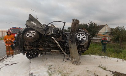 Гродненец, 84 раза нарушавший ПДД, превысил скорость и снес столб на улице Тавлая