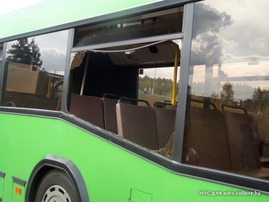 На трассе Минск — Могилев загорелся автобус - фото