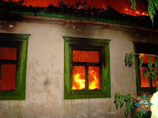 В Слонимском районе на пожаре погиб мужчина