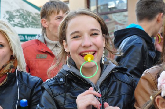 Они дарили слонимчанам улыбки и хорошее настроение