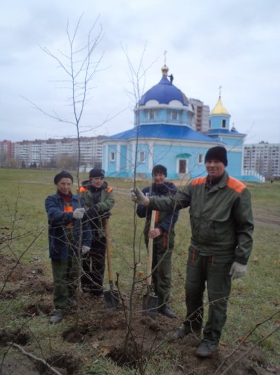 Облагородили территорию возле храма