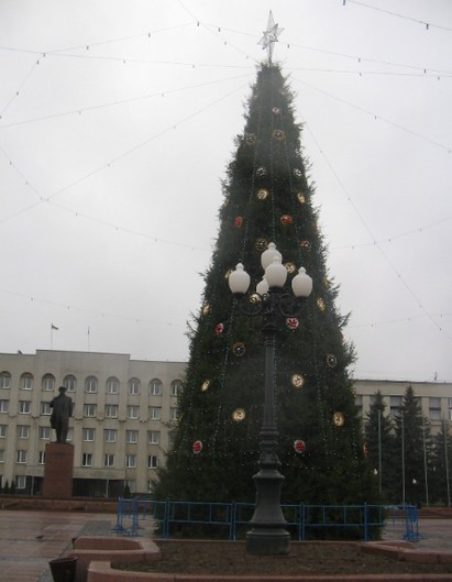 В Гродно не удалось отказаться от советской традиции: новогодние ёлки вновь украсили пятиконечные красные звезды
