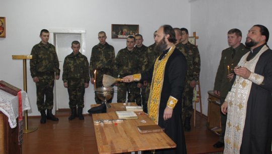 В войсковой части открыта комната для молитв