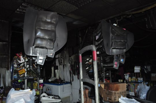 В Слониме горел магазин «Исса»