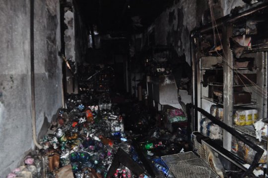 В Слониме горел магазин «Исса»