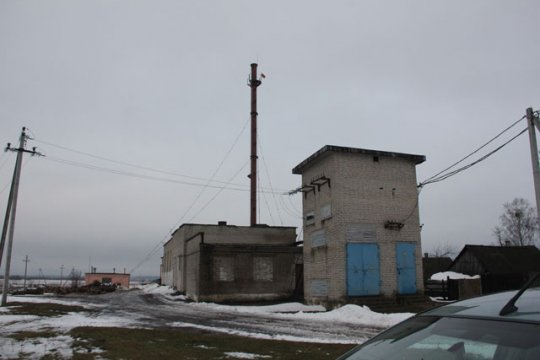 Белорусский флаг на трубе