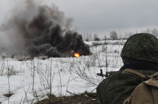 Новобранцы учились воевать