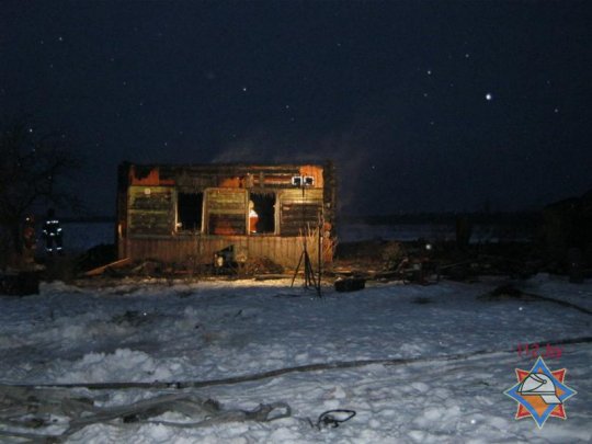 В Дрибинском районе сгорел одинокий мужчина