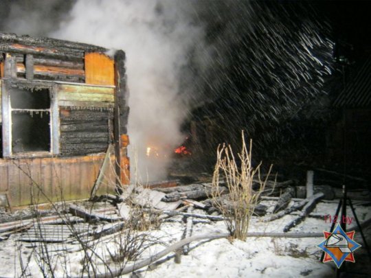 В Дрибинском районе сгорел одинокий мужчина