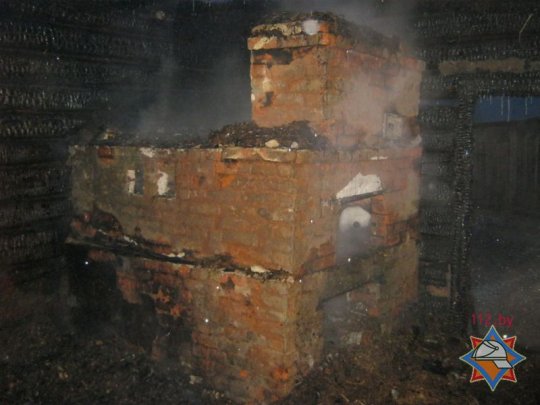 В Дрибинском районе сгорел одинокий мужчина