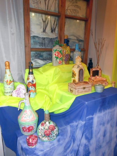 Лиозно: Работы в технике декупаж от Елены Рошка в районном музее