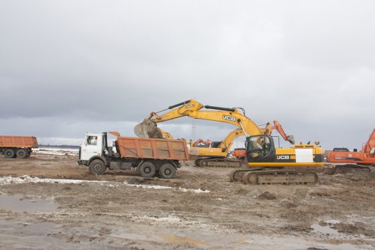 На стройплощадке Островецкой АЭС началась разработка грунта котлована под энергоблок №2