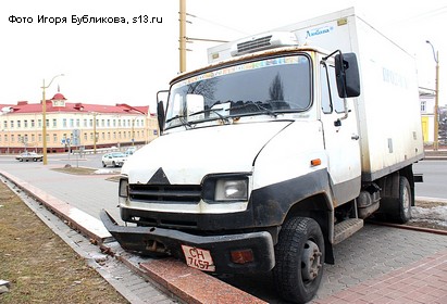 В центре Гродно у грузовика отказали тормоза