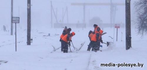 Cнежный шторм бушует на Полесье (обновлено)