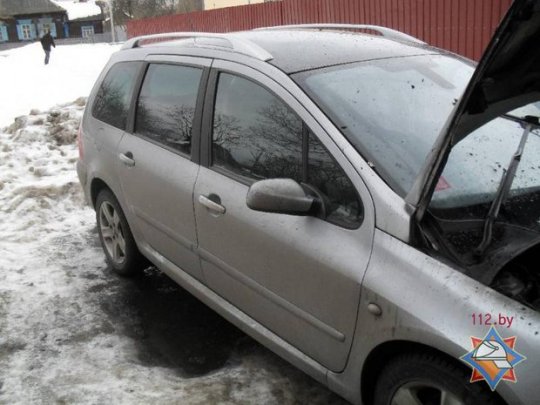 В Бобруйске горел автомобиль