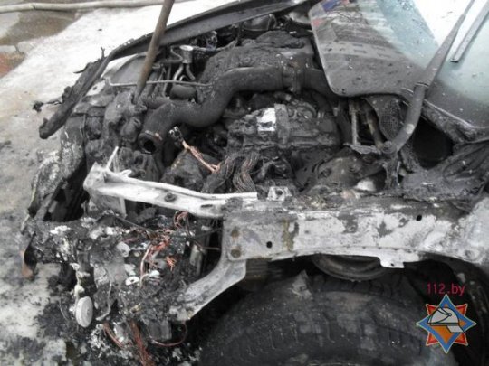 В Бобруйске горел автомобиль