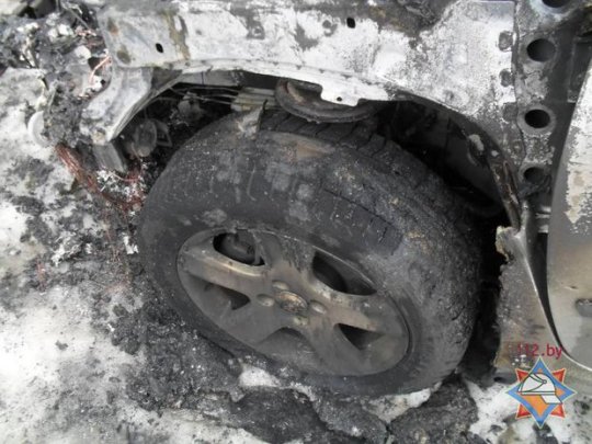 В Бобруйске горел автомобиль