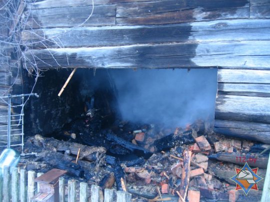 В Добрушском районе на пожаре погиб мужчина (фото)