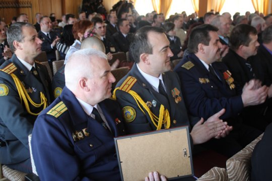 В День милиции для сотрудников ГОВД прошло торжественное собрание