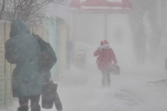 Весенний снегопад в Барановичах