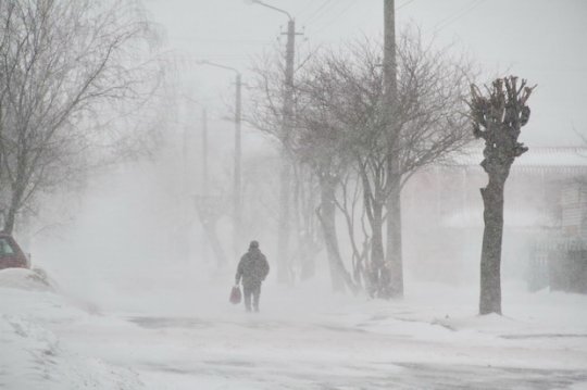 Весенний снегопад в Барановичах