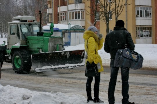 Могилевчане: день после снегопада (+ фото с вертолёта от МЧС)