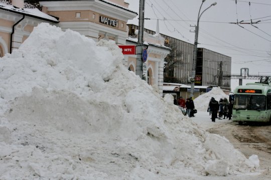 Могилевчане: день после снегопада (+ фото с вертолёта от МЧС)