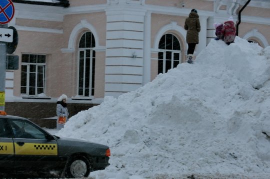 Могилевчане: день после снегопада (+ фото с вертолёта от МЧС)