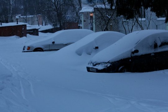 Могилевчане: день после снегопада (+ фото с вертолёта от МЧС)