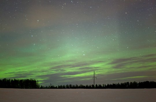 Северное сияние в Беларуси