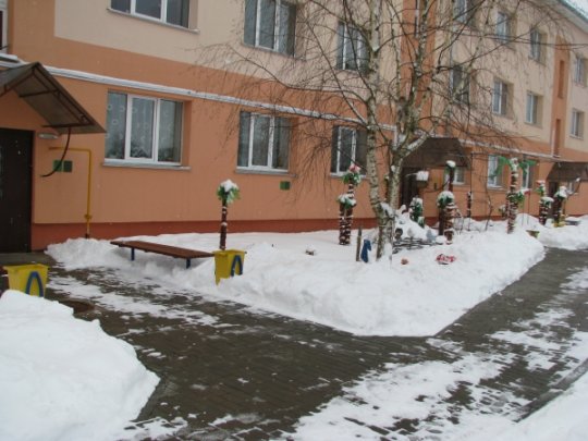 Ганцевчане вышли на субботник по уборке снега