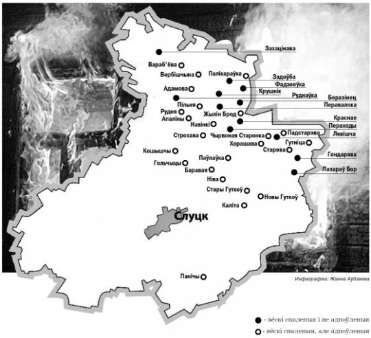 Карта сожженных деревень беларуси в годы вов