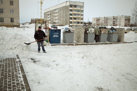 Фоторепортаж: Могилёв расчищают от снега 