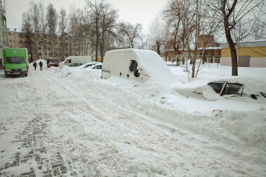 Фоторепортаж: Могилёв расчищают от снега 